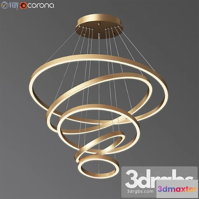 989964 - Multi light ring led pendant light