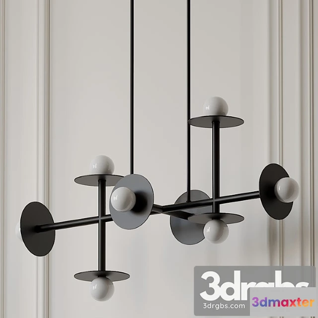 990102 - Nodes 8 light linear suspension by kelly wearstler