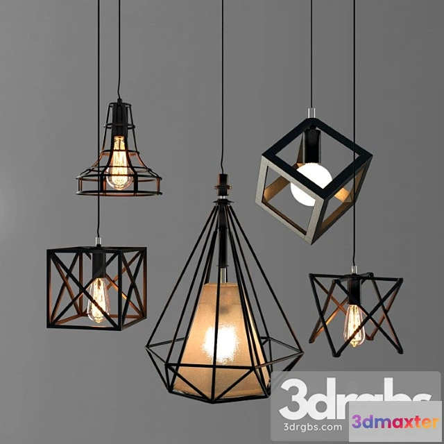 990132 - Nordic Retro Wrought Iron Industrial Chandelier Part 2 1