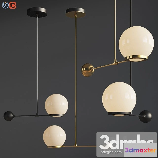 990212 - O & g contrapesso 8 inch globe led pendant