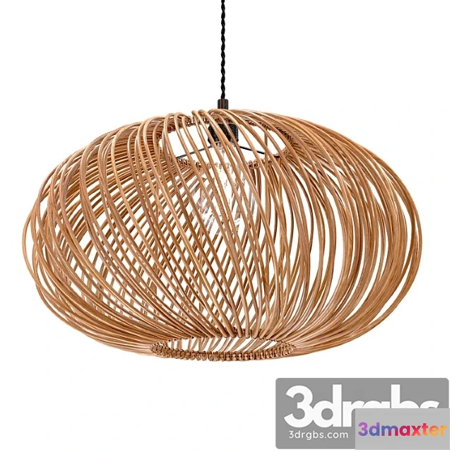 990268 - Oliver Bonas Espiral Natural Rattan Pendant Lamp Shade