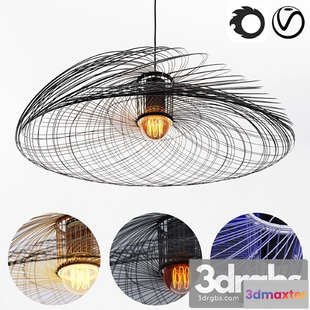 990462 - Pendant lamp   pendant light   forestier 1   corona   vray