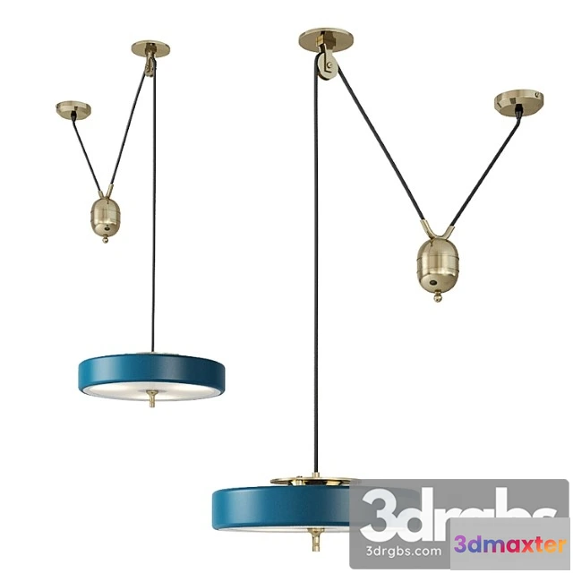 990480 - Pendant lamp bert frank revolve rise & fall pendant