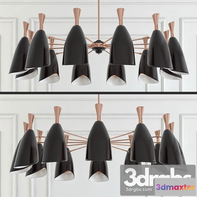 990506 - Pendant Lamp Duque Symmetry 12 Lamps