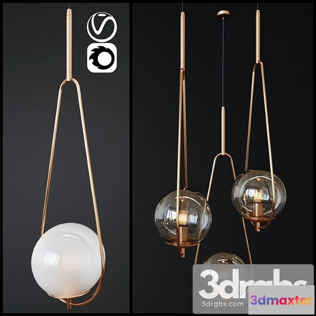 990566 - Pendant lamp loop brass   2