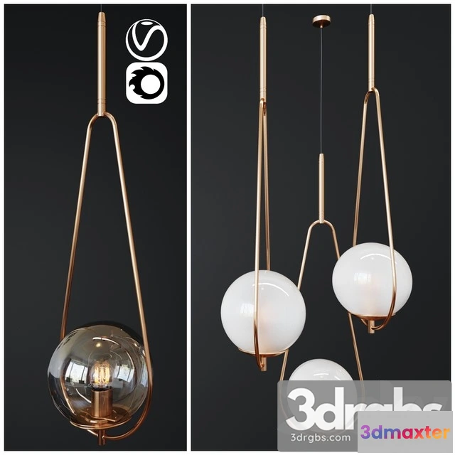 990568 - Pendant Lamp Loop Brass 1