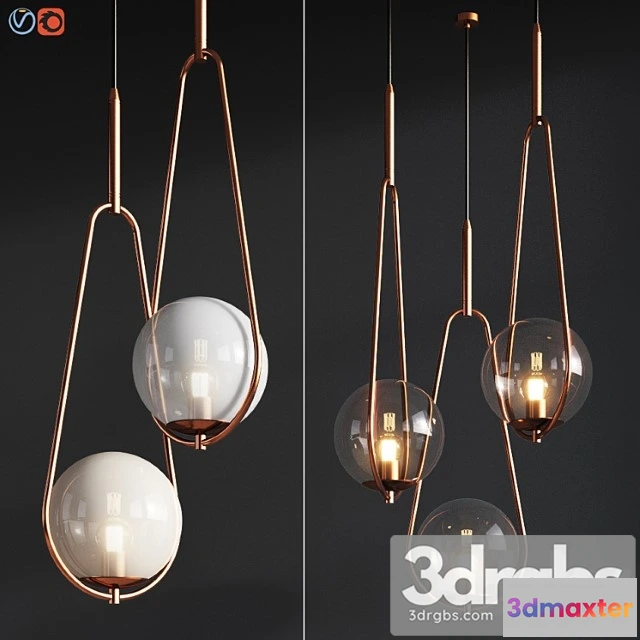 990570 - Pendant lamp loop brass kare design