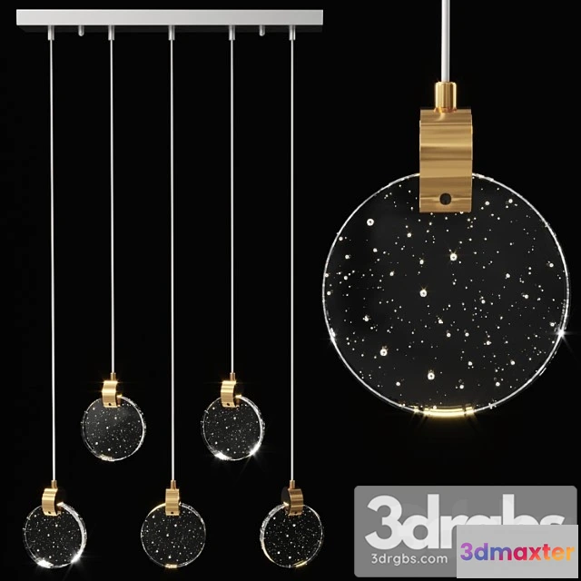 990786 - Pendant rectangular 5 light renord by romatti