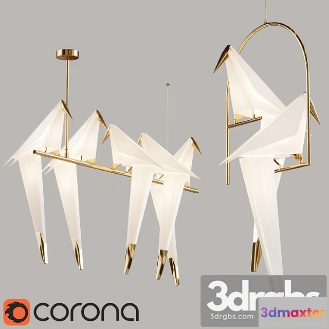 990806 - Perch Light Chandelier 5 and 2 Heads