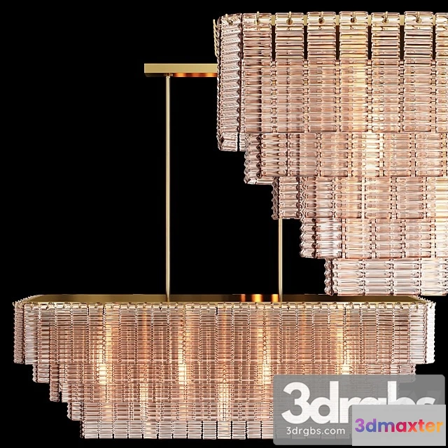 991210 - Restoration Hardware SIRENE LINEAR CHANDELIER 54 Brass