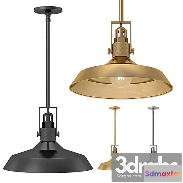 991242 - Rh Condorcet Metal Shade Pendant