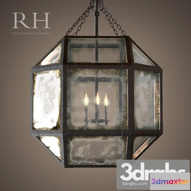 991254 - Rh Parisian Octagonal Pendant 3 Size