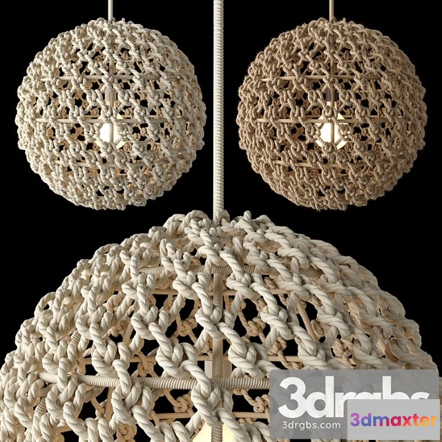 991262 - Rh small rope pendant