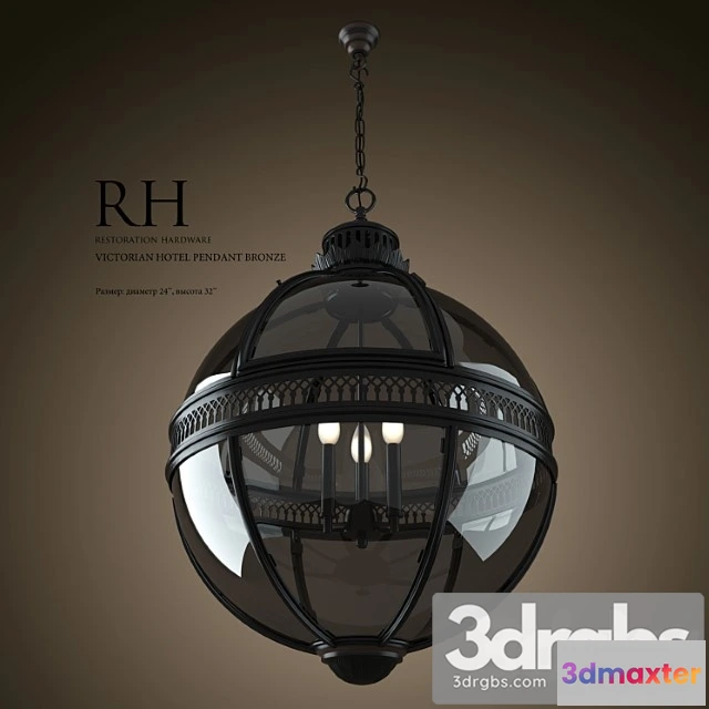 991270 - Rh Victorian Hotel Pendant Bronze