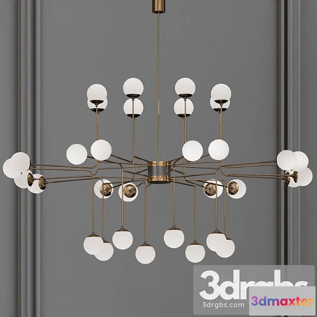 991324 - Roll & hill modo 10 globe chandelier
