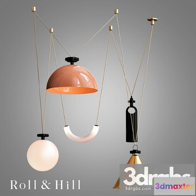 991326 - Roll & hill shape up 5-piece chandelier