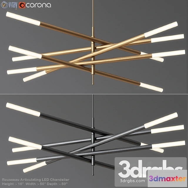 991378 - Rousseau Articulating LED Chandelier