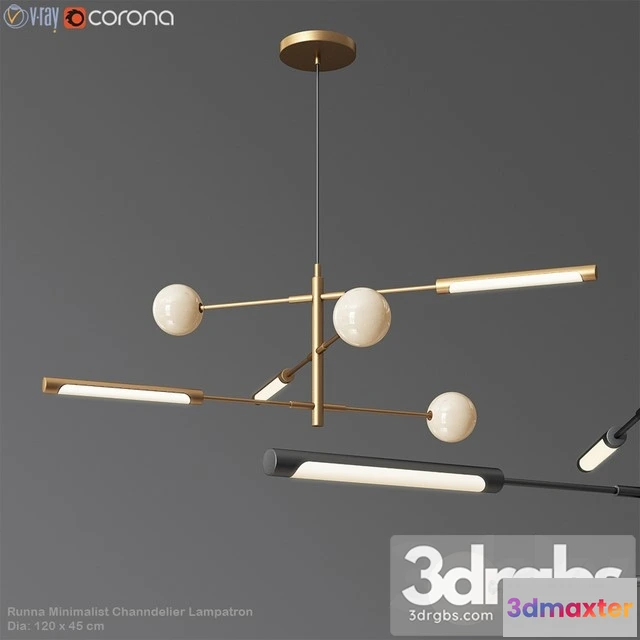 991386 - Runna Minimalist Channdelier Lampatron