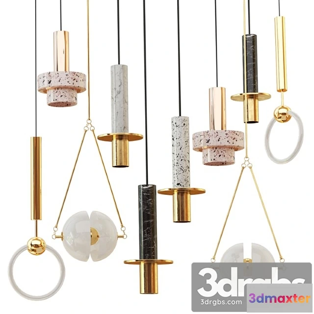 991540 - Set from four suspendeds chandeliers in modern style
