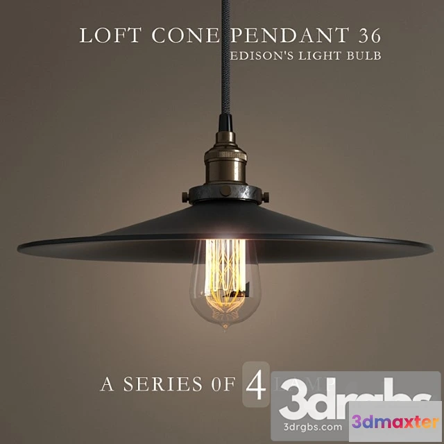 991576 - Sieriia Liustr Loft Cone Pendant 36