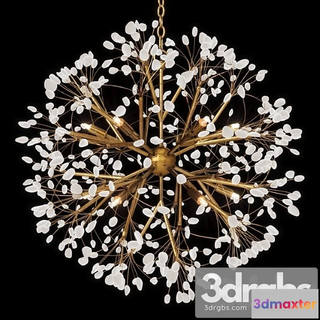 991684 - Spherical twelve-light quartz chandelier