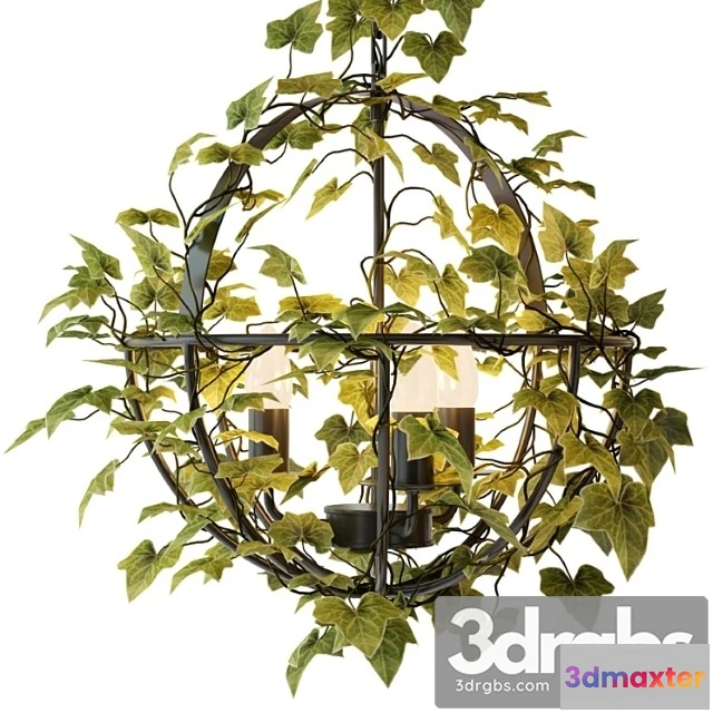 991686 - Spherical Vintage Industrial Chandelier With Pleats