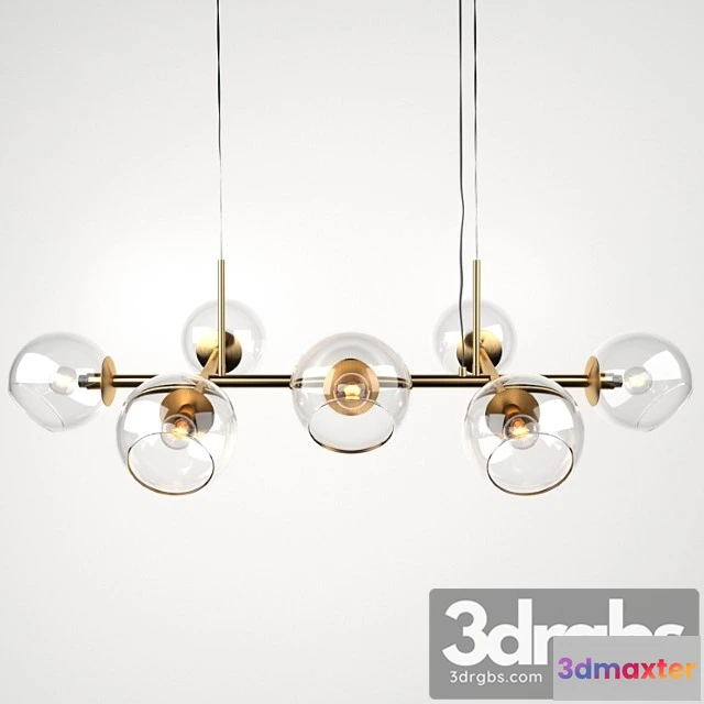 991728 - Staggered glass chandelier
