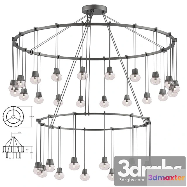 991834 - Suspenders double ring pendant