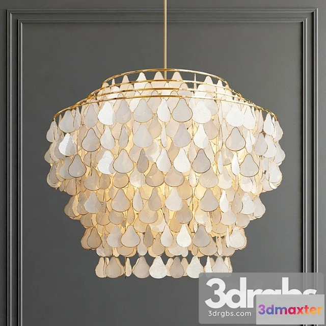 991992 - Teardrops capiz chandelier