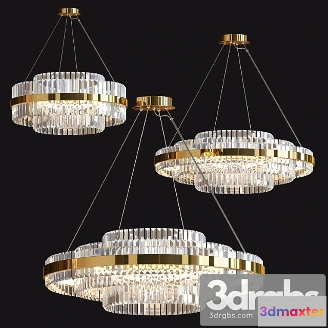 992108 - Tiered Crystal Led Chandelier