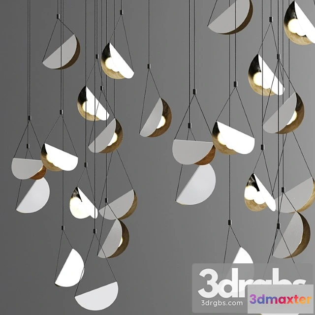 992598 - White glider pendant light chandelier