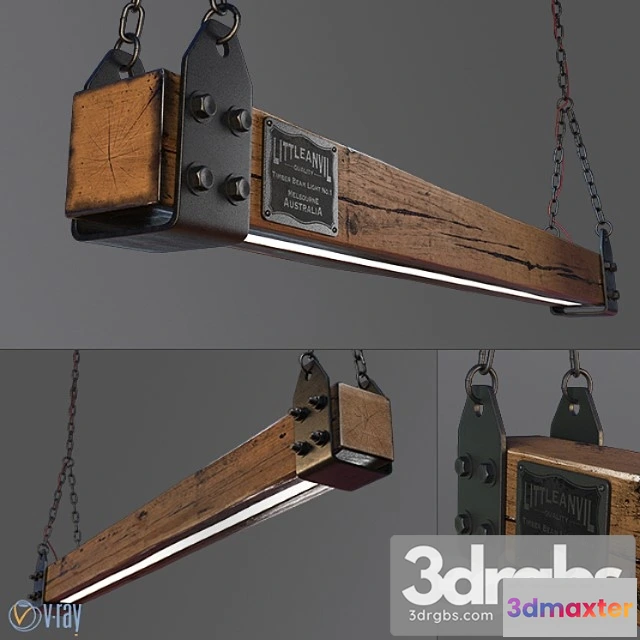 992650 - Wood beam led pendant light no.1