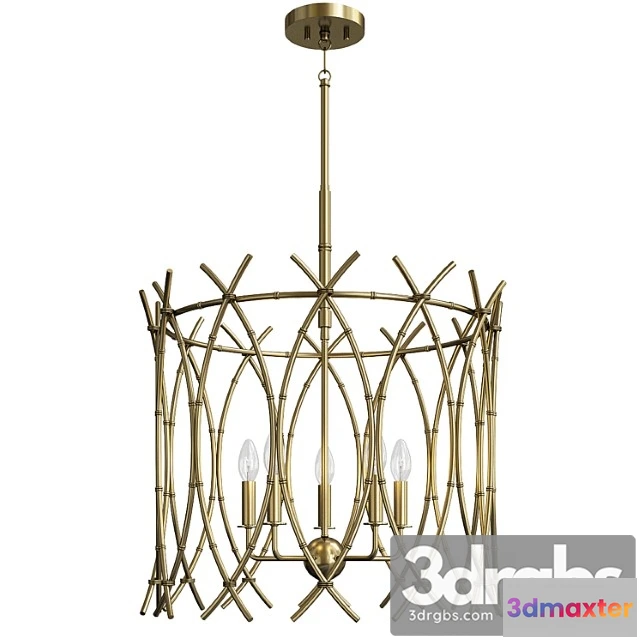 992658 - Woven Bamboo Chandelier