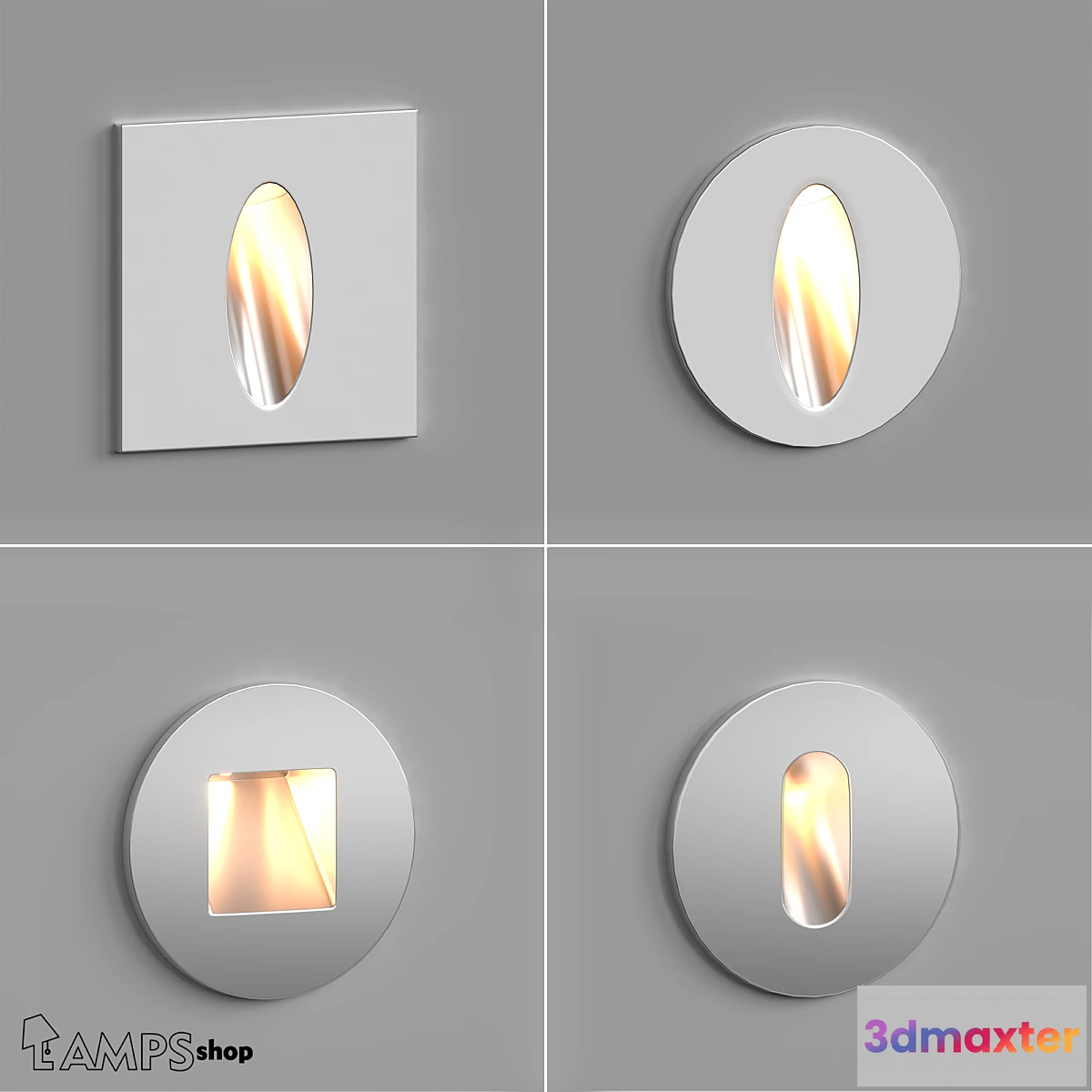 1301041 - LED Wall Lamps Part 2 3D Max