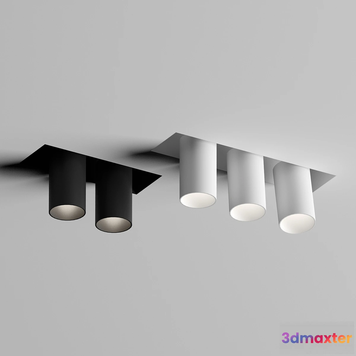 1320881 - Ceiling lamp SPLITBOX 2 + 2 x SPLITBOX SPY 92718 3D Max