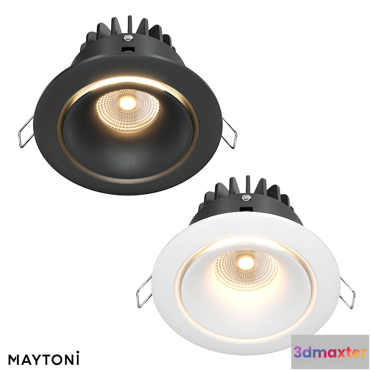 1330132 - Recessed lamp Yin DL031-2-L12B; DL031-2-L12W 3D Max