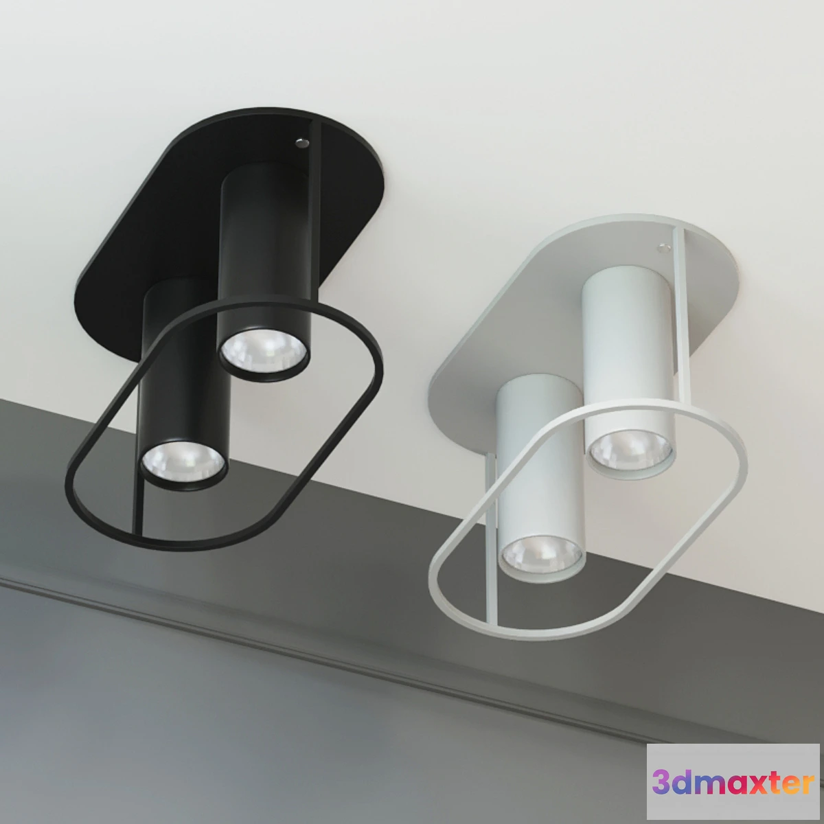 1340033 - Ceiling lamp Archi Round double 3D Max