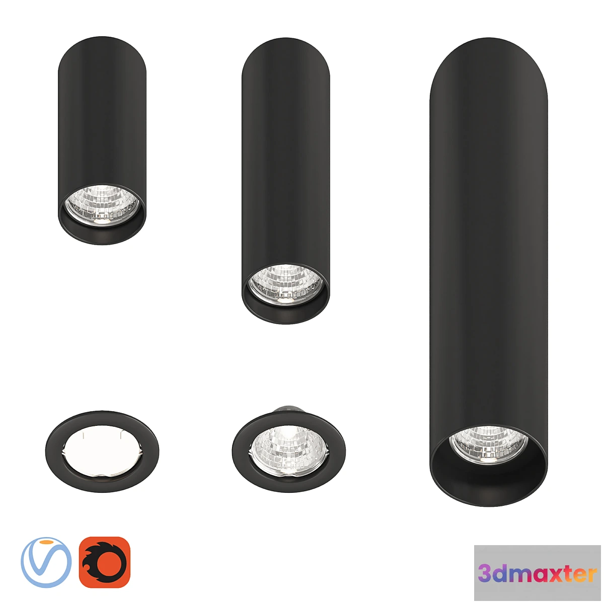 1443914 - Light Star Rullo Black 3D Max