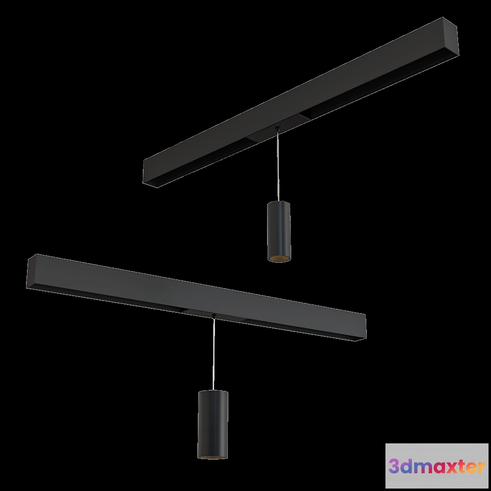 1658072 - HOKASU - Pendant Lamp OneLine Tube Hang 3D Max