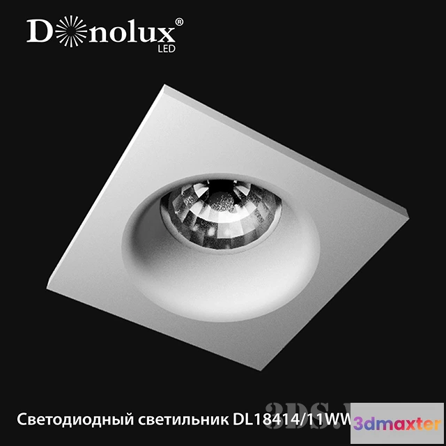 1658898 - lighting - LED Downlight DL18414  11WW-SQ White 3D Max