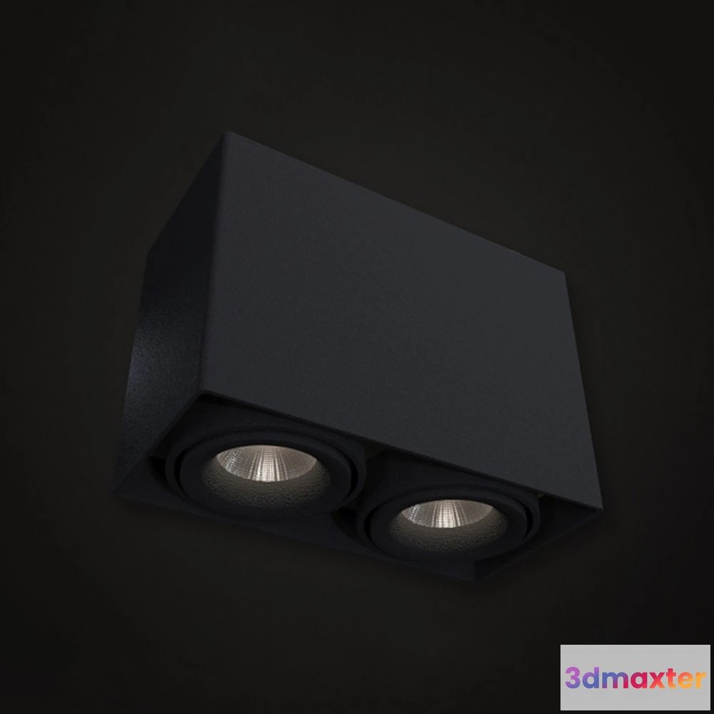 1658910 - lighting - Ceiling lamp Donolux DL18610  02WW-SQ Shiny Black 3D Max