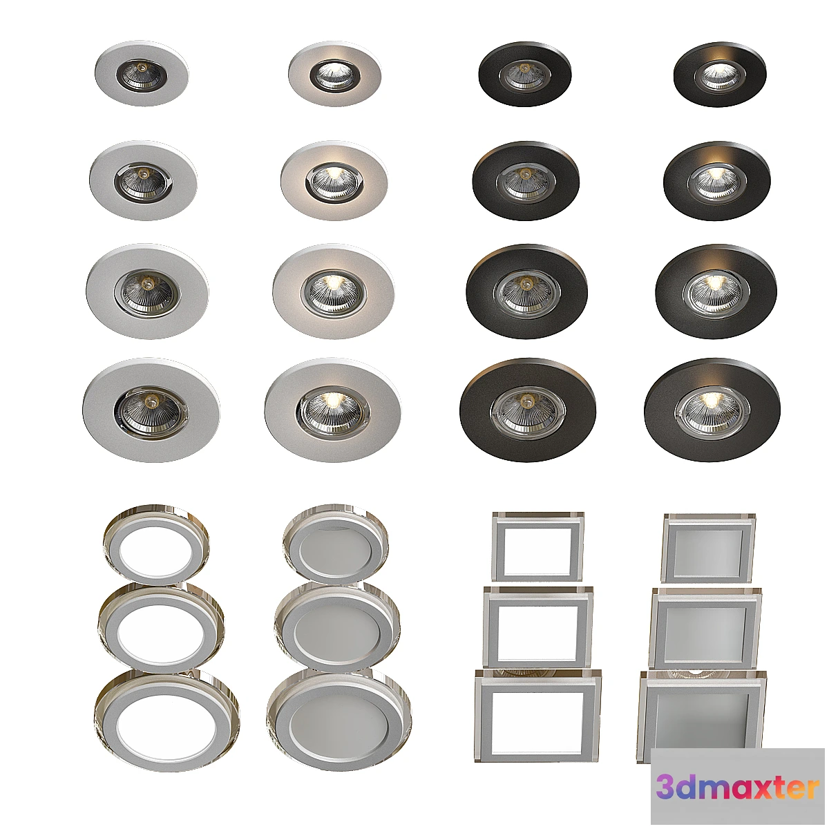 840144 - Recessed luminaires delta light 4 kinds - No.4
