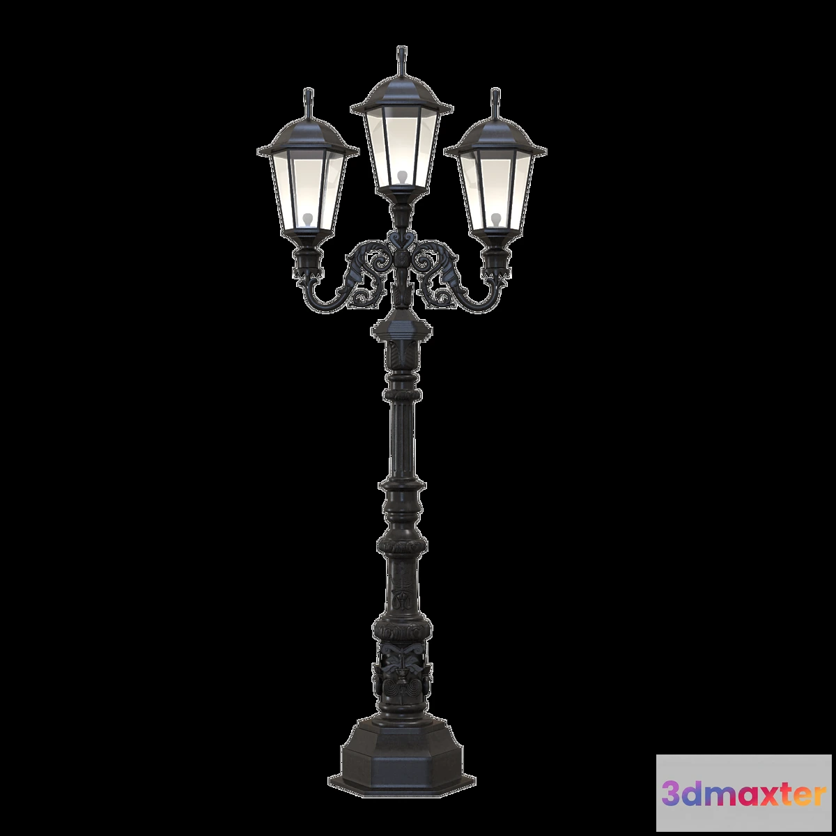 1310158 - Three-horn street lamp 3D Max