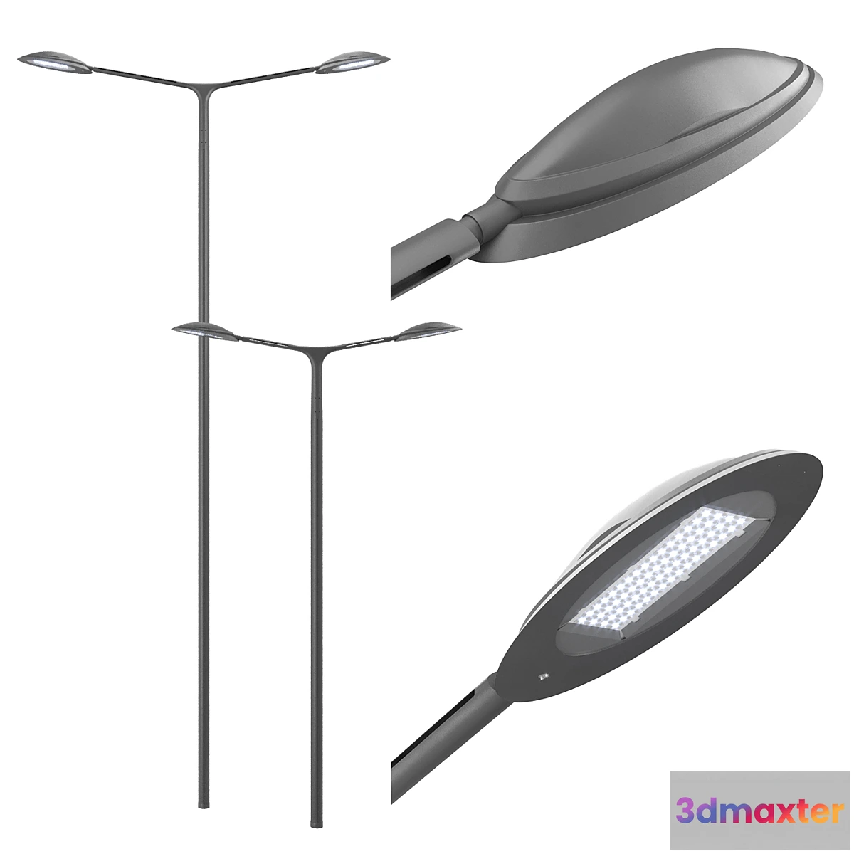 1316112 - Technilum Semillon - Schreder Hestia - Double sided 3D Max