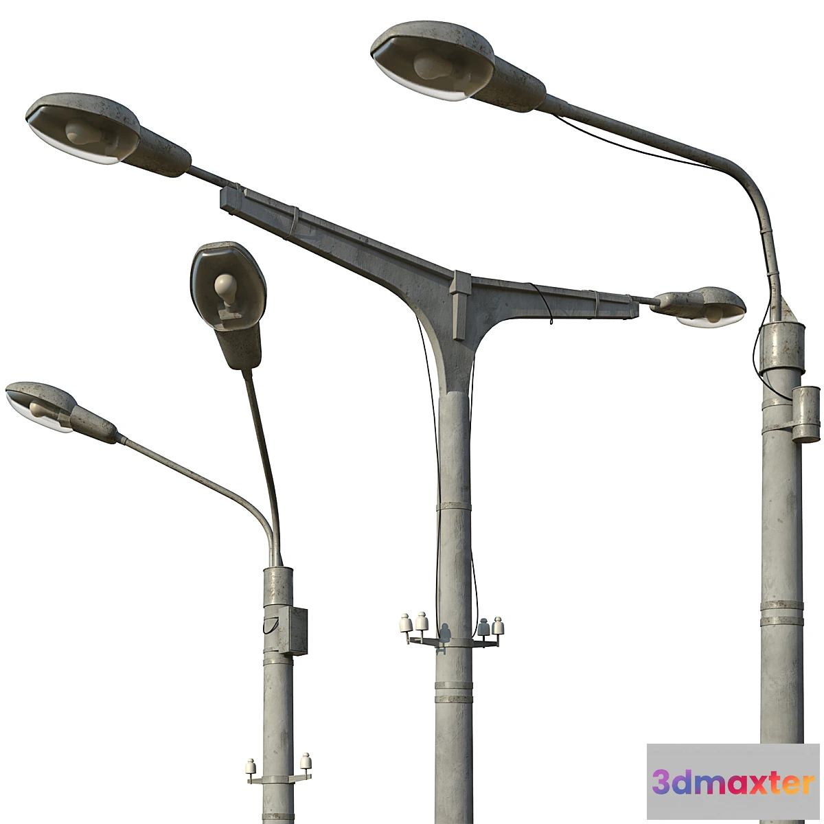 1399366 - Lamppost (set of 3 poles) 3D Max