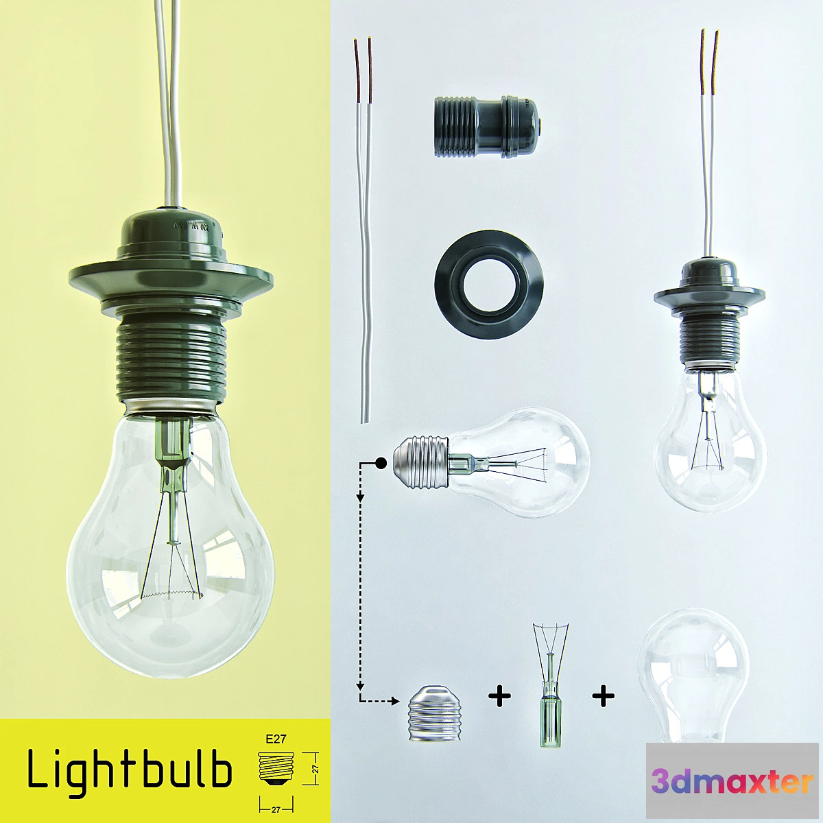 1431004 - Lightbulb E27 3D Max