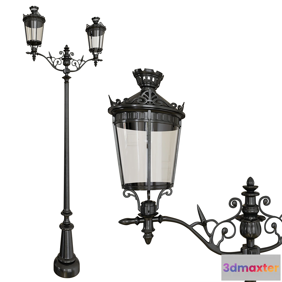 1462964 - Wrought iron street lamp 3D Max