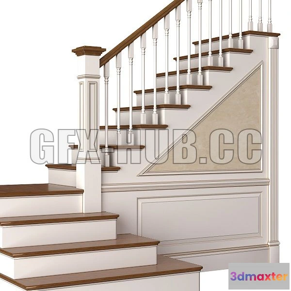 1557819 - Stair in A Classic Style 3D Max