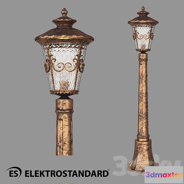 1558911 - Pole light IP44 Diadema F black gold 3D Max