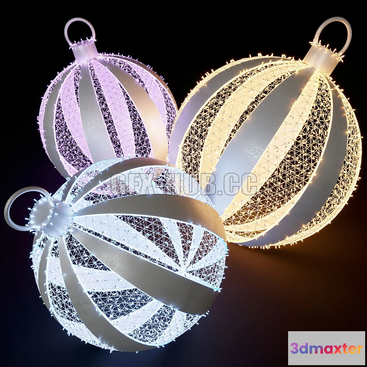 1566858 - Christmas balls from garlands 3D Max